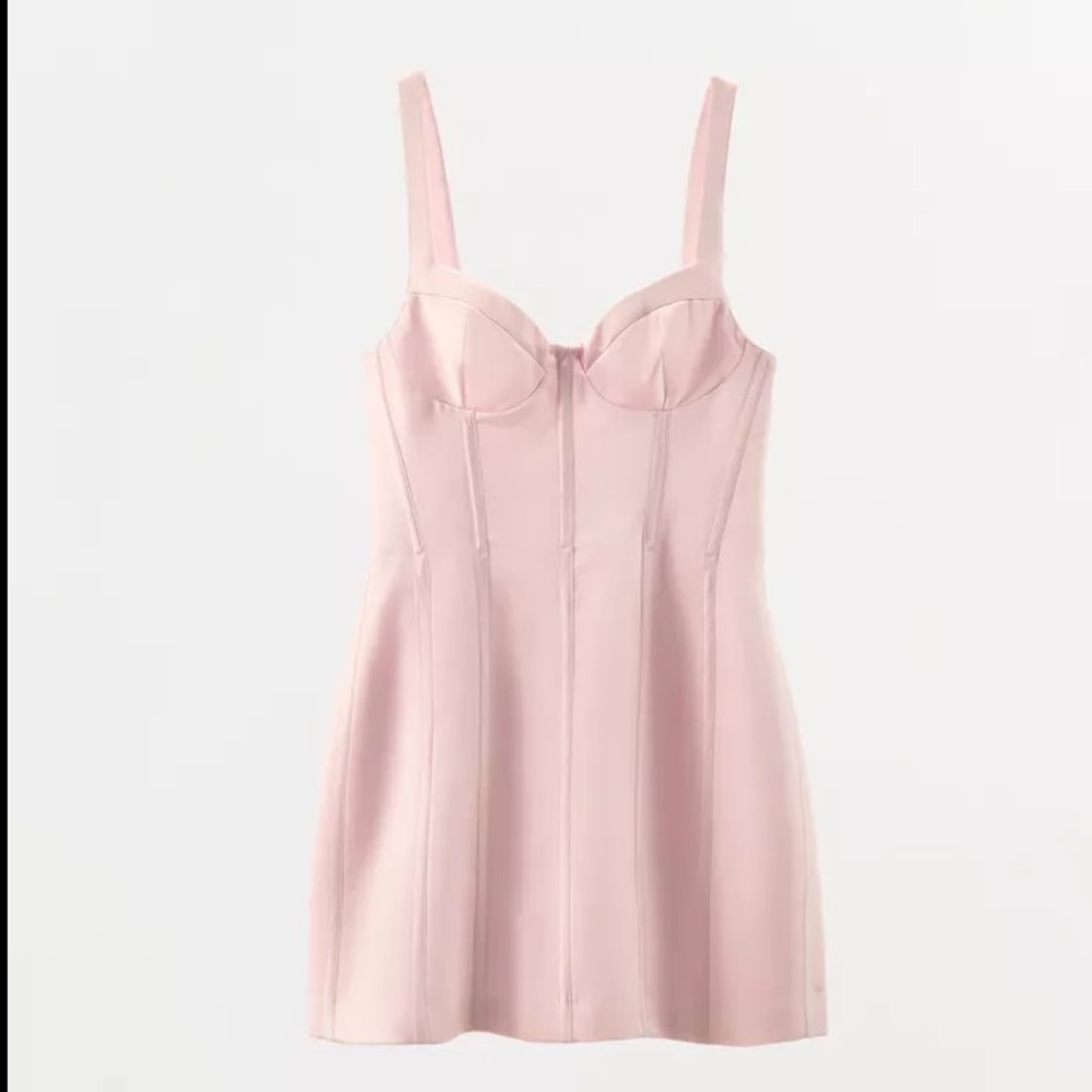 ZARA SATIN DRESS XS Pastel Pink